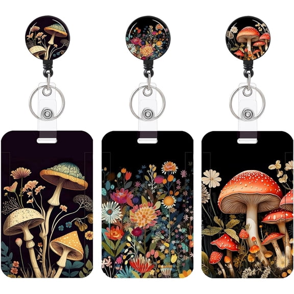 3 Set Heavy Duty Badge Holder with Retractable Reel,ID Badge Holder Key Card Work Badge Clip for Nurse Teacher Student Office Women Men