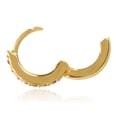 thumbnail image 7 of 18K Yellow Gold Plated Sterling Silver with Faux Rubies Huggie Earrings, 7 of 7