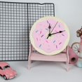 thumbnail image 2 of Home Decoration Clock Ins Style Donut Clock Cartoon Mute Wall Ornament Acrylic Color Soft Wall Hanging Pendant Clock heqiyong LED, 2 of 2