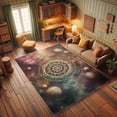 thumbnail image 3 of Ambesonne Galaxy Decorative Rug Carpet, Dreamy Starry Outer Space, 2' 2" x 3' 7", Pale Camel Dried Rose, 3 of 5