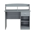thumbnail image 2 of Techni Office Solutions 40.5" Gray Unique Techni Mobili Modern Office Desk with Hutch, 2 of 8