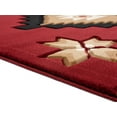 thumbnail image 2 of Designer Home Swan Area Rug 2050 10434 Caliente Burgundy Jagged Lines 5' 3" x 7' 6" Rectangle, 2 of 2
