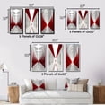 thumbnail image 4 of Designart "Path to Dreams Red and White I" Abstract Landscape Framed Wall Art Set Of 3 - Red Abstract Landscapes Frame Gallery Wall Set For Home Decor, 4 of 6
