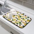 thumbnail image 4 of WIRESTER Microfiber Dish Drying Mat, Absorbent Drying Mat for Kitchen Counter, Dishes Drainer Pad Coaster - Lemon Leaf Walnuts, 4 of 6
