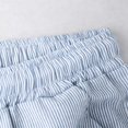 thumbnail image 6 of Aueoeo Men's Striped Elastic Waist Drawstring Bermuda Shorts with Slanted Pockets Breathable Casual Summer Pants,Light Blue,M, 6 of 8