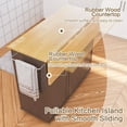thumbnail image 2 of Walsunny Kitchen Island on Wheels with Storage Cabinet & 3 Drawer, 39.7" Width Rolling Kitchen Table, Cart Handle for Towel Rack or Free Mobility Brown, 2 of 9