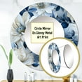 thumbnail image 3 of Designart "Polar Botanical Beauty I" Floral Rund Mirror For Wall Decor - Large Blue Round Print Mirror - Round Cottage Mirror - Wall Mounted Round Large Mirror - 29" x 29", 3 of 6