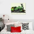 thumbnail image 5 of Nawypu Set of  Green Steam Train Nursery Vehicle Art Canvas Wall Art Framed Paintings Prints Watercolor Steam Locomotive Canvas Wall Decor for Home Boy Bedroom, 5 of 5