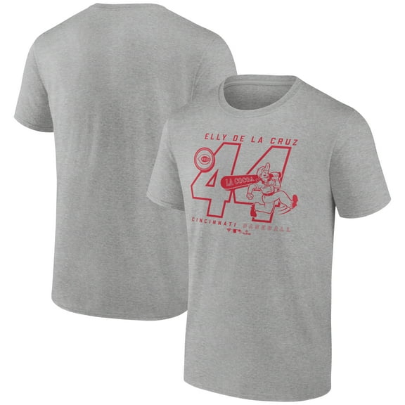 Men's Elly De La Cruz Heather Gray Cincinnati Reds Player Graphic T-Shirt