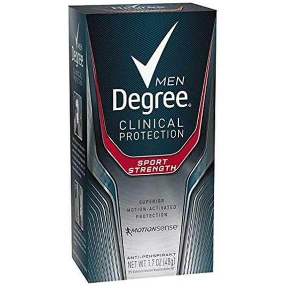 Degree Clinical Plus Anti-perspirant Deodorant, Sport Strength, 1.7 Ounce (Pack of 4)