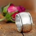 thumbnail image 2 of LINXIQIN Mens Titanium Ring Wedding Band Wide Couple Ring Jewelry Men Finger Ring With Gift Box, 2 of 9