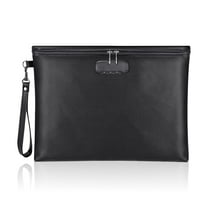 Fireproof & Waterproof Document Bag with Lock Money Pouch for Cash,Passport,Tablet,Credit Cards,A4 Paper 14.3"x10.2"