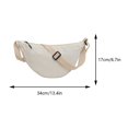 thumbnail image 2 of DQrwqpou Bolsos Cruzados Pana para Mujer Bolso Masa Color Sólido Bolso Bandolera (blanco), 2 of 9