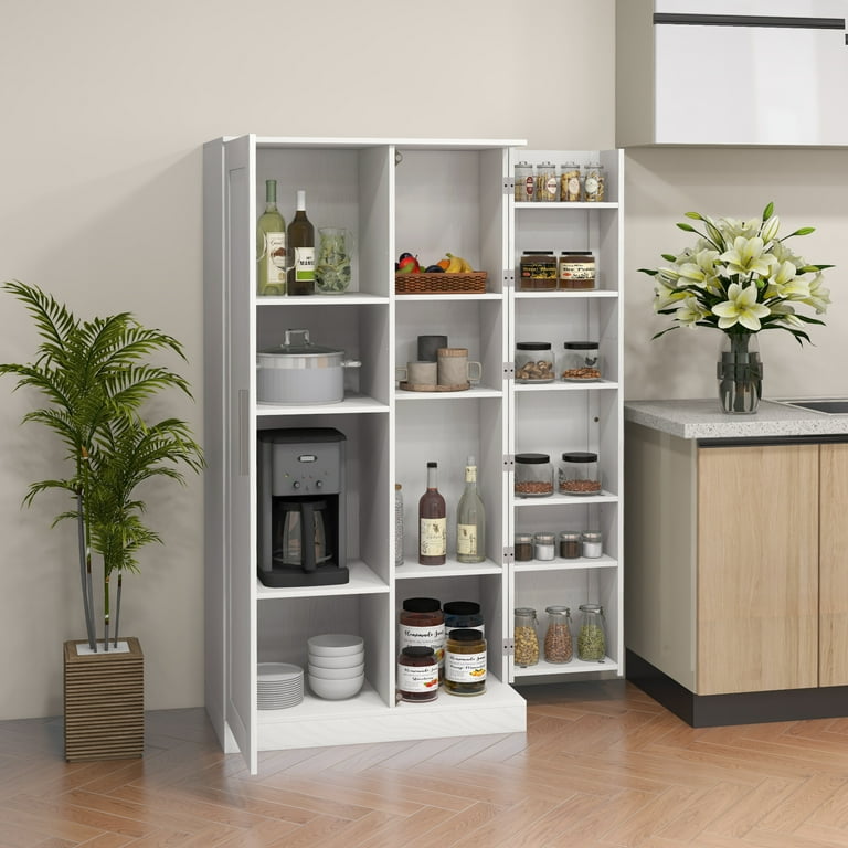 White with Natural, Pantry Shelf Unit — etúHOME