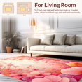 thumbnail image 2 of Flatwoven High Traffic Area Rug, Modern Retro Floral Burst with Abstract Petal Shapes, Non Slip, Stain Resistant, Washable Area Rugs for Living Room, Bedroom(Pink, 8X10), 2 of 8