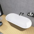 thumbnail image 3 of TOBILI 55 x 28 x 23 inch Acrylic Freestanding Bathtub with Overflow and Drain,Gloss Black, 3 of 9