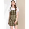 thumbnail image 2 of INSPIRE CHIC Women's Adjustable Strap Plaid Suspender Overall Dress, 2 of 5