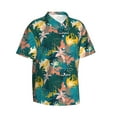 thumbnail image 2 of Fotbe Hawaiian Style Hawaiian Shirt for Men Unisex Summer Beach Casual Short Sleeve Cotton Linen Button Down Shirts-X-Large, 2 of 9