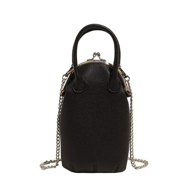 Bolso hombro PU Leather All-Match Kisslock metal ()