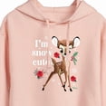 thumbnail image 3 of Disney Bambi - Christmas - I'm Snow Cute - Juniors Cropped Pullover Hoodie, 3 of 5