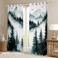 thumbnail image 2 of Homewish Smoky Jungle Woodland Curtains Pack of 2 (42x84 Each) for Kids Teens Adults,Botanical Plants Curtains Blackout,Green White Bedroom Curtains,Microfiber Bedroom Decor, 2 of 6