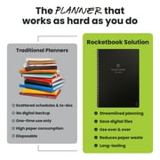 Rocketbook Reusable Flex Planner - Daily, Weekly, Monthly, Annual Executive Size Black