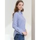 thumbnail image 4 of CamiDe Mujer Con Cuello De SolaY Mangas Largas Enrolladas Con Botones Azul XXL, 4 of 6