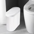 thumbnail image 3 of Plastic Narrow Type Kitchen Trash Can Toilet Press Type Waste Bin Dustbin Bathroom Trash Bin Basket, 3 of 5