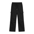 thumbnail image 6 of Hvarlaun Kids Sweatpants Cargo Jogger Pants for Boys and Girls with Pockets, Elastic Waist Drawstring Loose Straight Leg Casual Activewear, Sizes 4-15 Years, 6 of 7