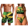 thumbnail image 2 of Garronmavis Husband and Wife Swimsuits Matching Set Mens Swimming Trunks Hawaiian Beach Shorts Casual Lightweight Summer Board Shorts, 2 of 7