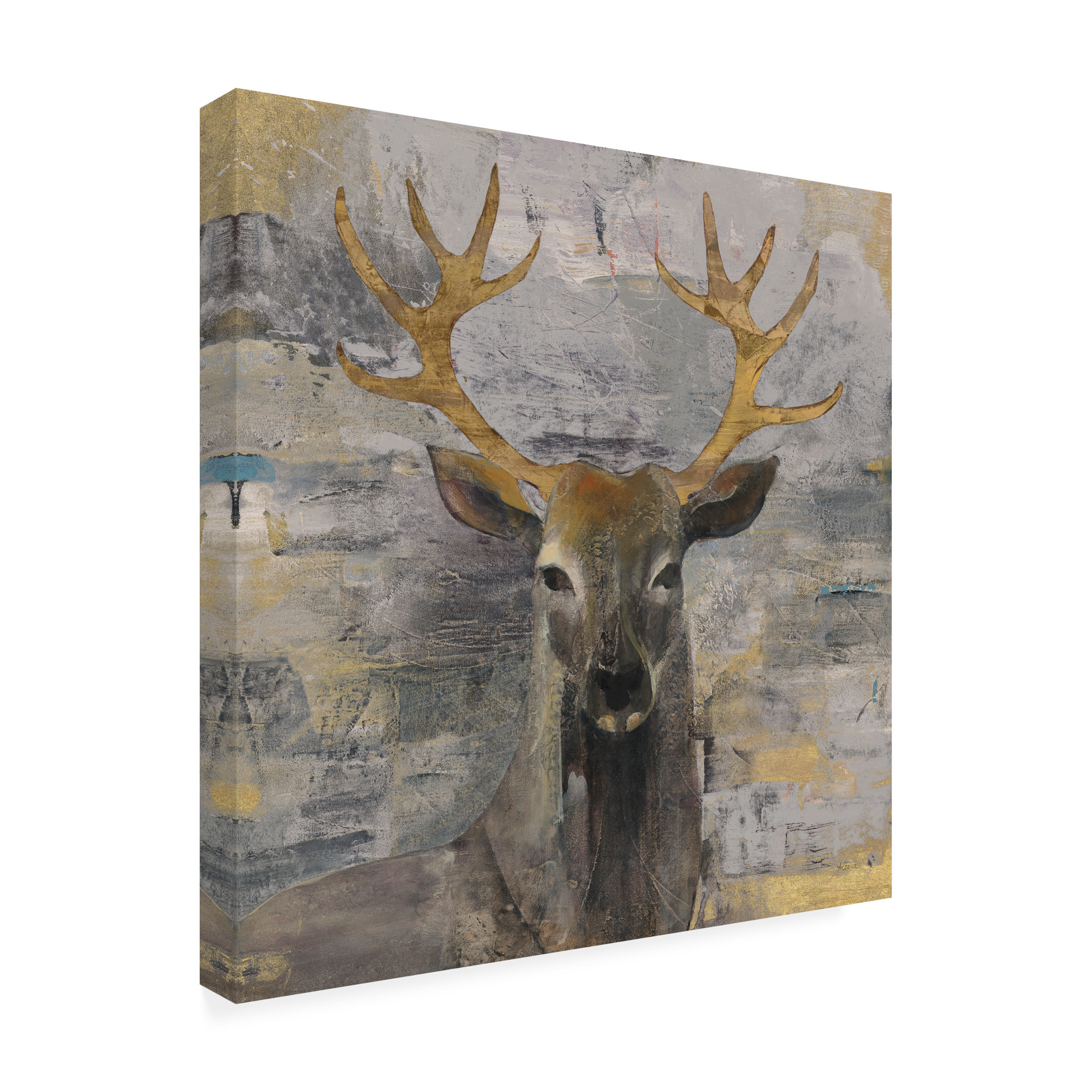 Trademark Fine Art Albena Hristova The Leader Gold Canvas Wall Art - 35x35