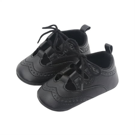 

Baby Girls Bandage Flat Shoes Cutout Non-slip Walking Leather Shoes
