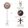 thumbnail image 3 of Teamson Home Outdoor Solar Kinetic Windmill Spinner, Copper, 3 of 5