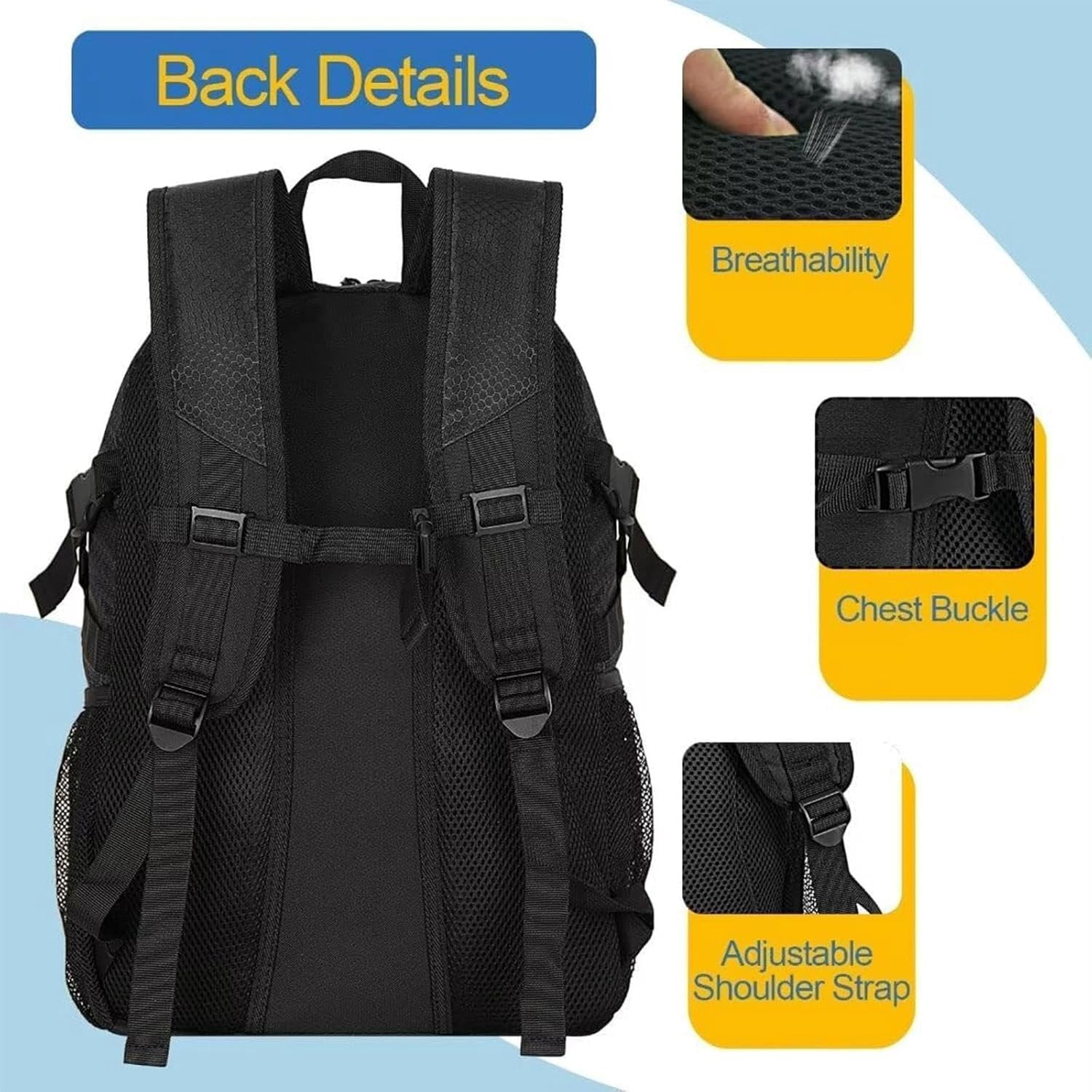 Basketball Backpack with Ball Compartment - Large Basketball Bag with Shoes compartment  Equipment Bag for Soccer Ball,Volleyball,Gym,Outdoor,Travel