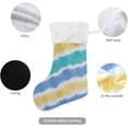 thumbnail image 3 of Coolnut Christmas Stockings Tie Dye Stripes , 1 Pack 17.7" Xmas Fireplace Santa Socks Christmas Tree Hanging Stockings Decoration for Christmas Holiday Xmas Gift, 3 of 6