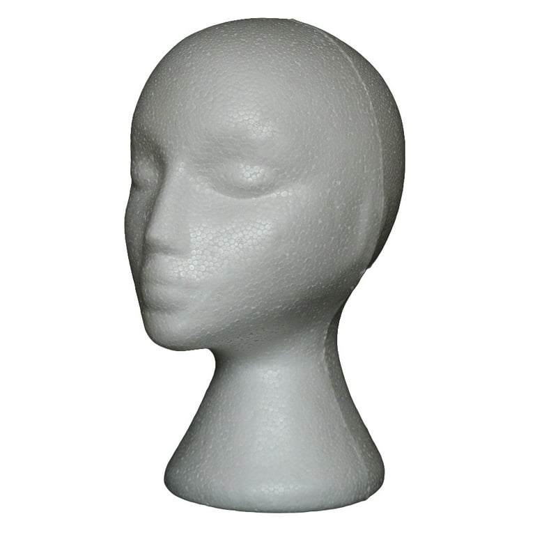 Shulemin Abstract Foam Mannequin Head Manikin Head Model Wig Hair Glasses Display Stand, Random Color