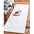 thumbnail image 2 of Unique Loom 3127915 2 ft. 2 in. x 6 ft. 5 in. Solid Shag Runner Rug, Snow White, 2 of 5