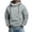 Gray, variant on Men's Pullover Hoodie Cowl Neck Fleece Raglan Sleeve Zip Pocket Layered Sleeves Streetwear Sweatshirt for Men Black Size L