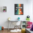thumbnail image 2 of Stupell Industries Gamer Text Vintage Retro Rainbow Video Game Slang, 30 x 40, Design by Daphne Polselli, 2 of 6