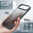 thumbnail image 3 of JETech Matte Case for iPhone 17 Air, Shockproof Military Grade Drop Protection, Frosted Translucent Back Minimalist Phone Cover, Anti-Fingerprint (Dark Green), 3 of 6