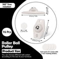 thumbnail image 2 of 16PCS White Self Adhesive Caster Wheels Mini Swivel Wheels Stainless Steel Paste Universal Wheel Heavy Duty 360 Degree Rotation Sticky Pulley for Storage Box Furniture Trash Can, 2 of 7