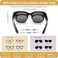 thumbnail image 4 of FEISEDY Sunglasses Fit Over Glasses Oversized Polarized Shiny for Women Sunglasses UV400 B0269, 4 of 14