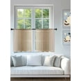 thumbnail image 4 of Khaki Gradient Sheer Curtains 45 Inch Long 2 Panels, Ombre Light Filtering Rod Pocket Semi Sheer Curtains, Sheer Voile Drapes for Living Room Bedroom, 52"x45", 4 of 5
