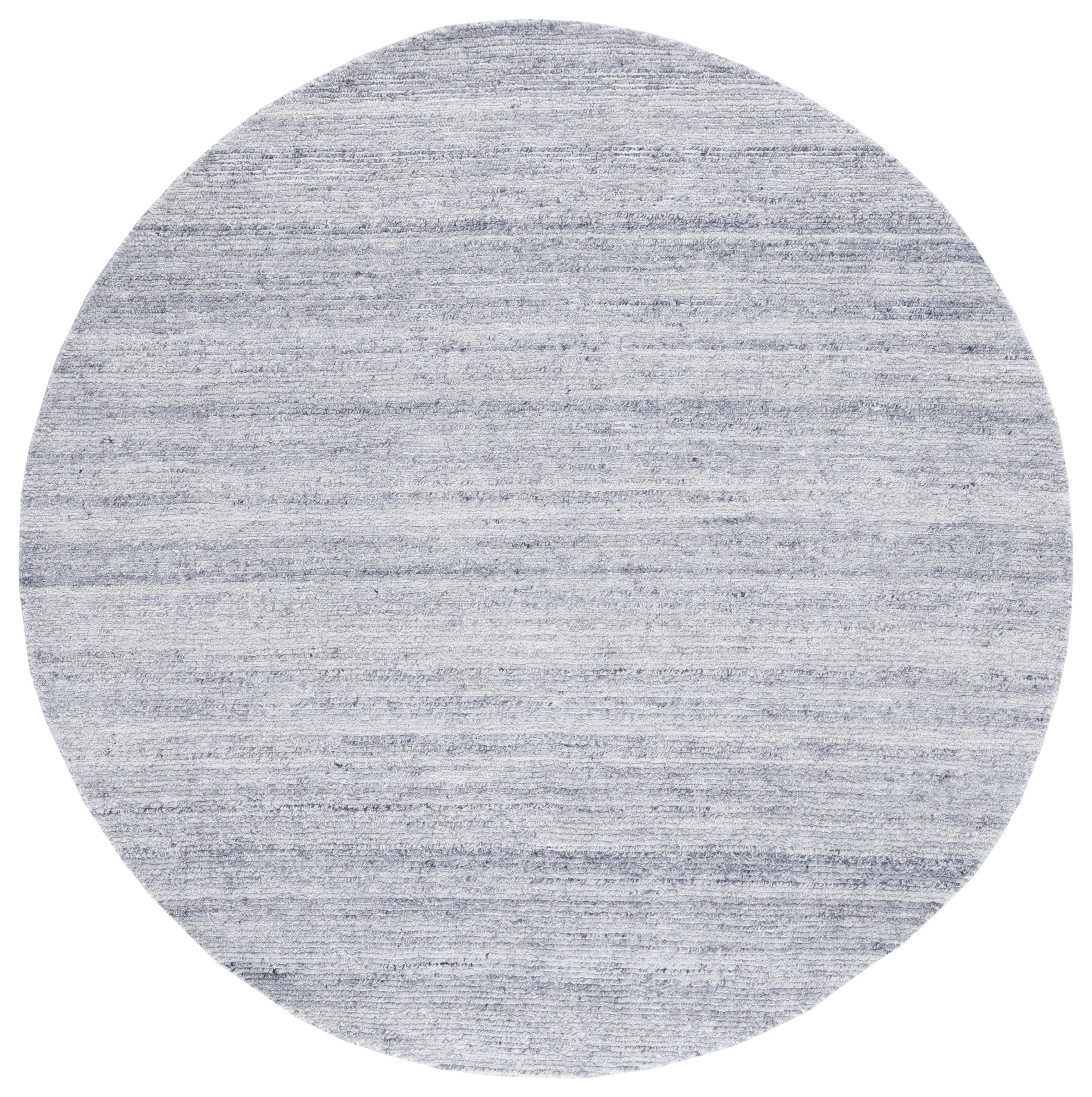 Safavieh Mirage Lecia Striped Polyester Area Rug, Blue/Ivory, 6' x 6' Round