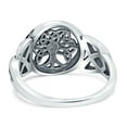 thumbnail image 3 of Tree of Life Band Ring 925 Sterling Silver Size 5, 3 of 6