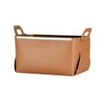 thumbnail image 1 of Leather Storage Box Desktop Debris Storage Organizer Cosmetic Jewelry Storage Holder Portable Large Space Boxes Home Organizers Dark Brown, 1 of 3