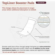 Tranquility TopLiner Disposable Booster Pads, Regular (14 x 4), Flow-Through Design with Adhesive Strip for Max Absorption, Adult Unisex, 25ct Bag