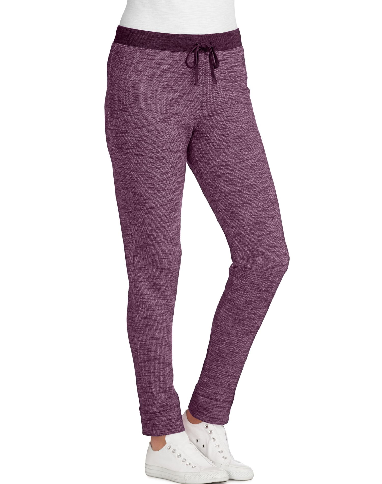 Hanes - Hanes Womens French Terry Jogger Pants, 2XL, Purple Pearl Heather - Walmart.com
