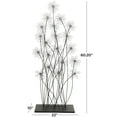 thumbnail image 3 of 22" x 60" Black Metal Tall Floral Sculpture with Crystal Embellishments, by DecMode, 3 of 8
