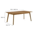 thumbnail image 4 of Vienna 7-Piece Dining Set with Armless Chairs in Natural Black, 4 of 10